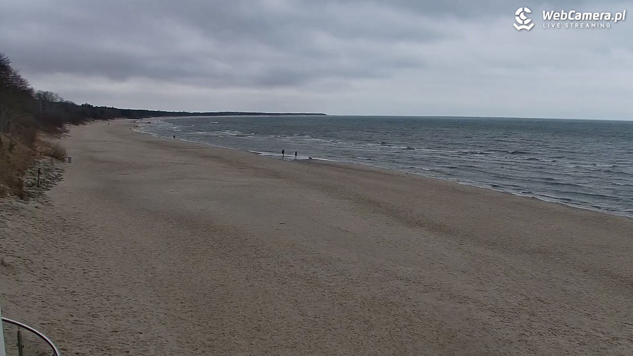 Kołobrzeg - widok na plażę zachodnią - 23 luty 2026, 13:14