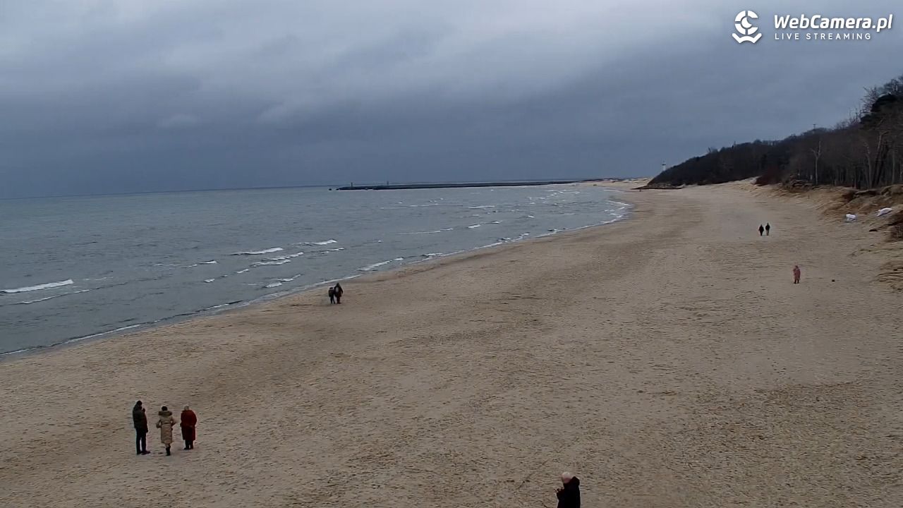 Kołobrzeg - widok na plażę zachodnią - 23 luty 2026, 12:17
