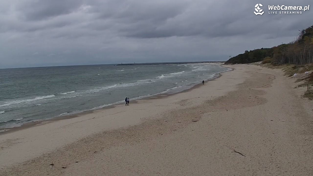 Kołobrzeg - widok na plażę zachodnią - 24 październik 2025, 14:32