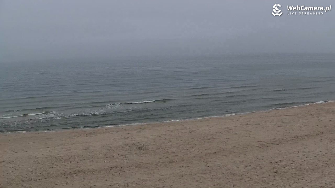 Kołobrzeg - widok na plażę zachodnią - 24 luty 2026, 12:08