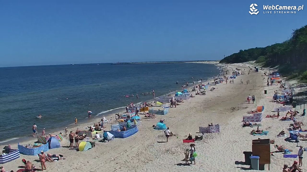 Kołobrzeg - widok na plażę zachodnią - 01 lipiec 2025, 11:24