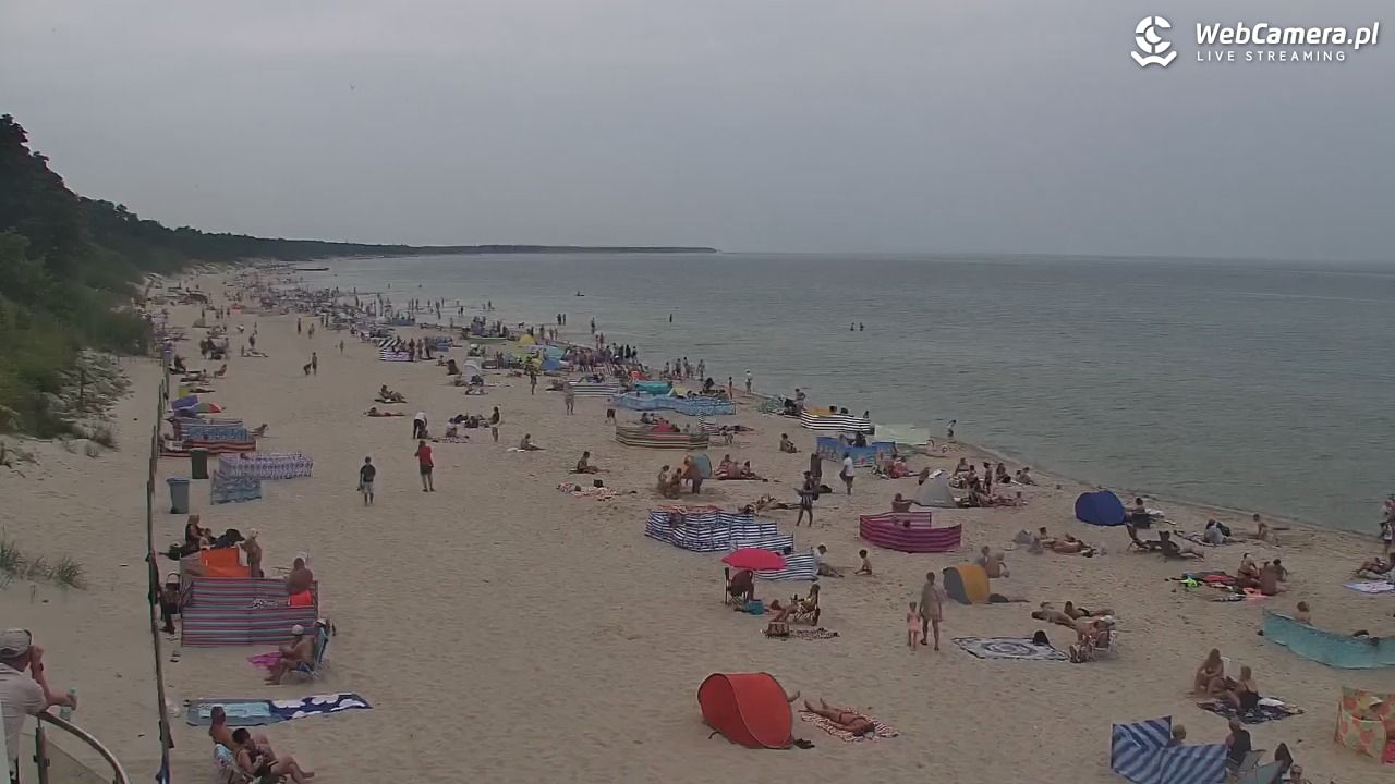 Kołobrzeg - widok na plażę zachodnią - 17 lipiec 2026, 12:04