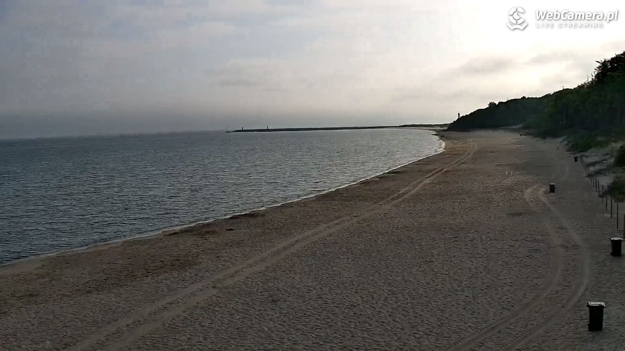 Kołobrzeg - widok na plażę zachodnią - 01 czerwiec 2026, 07:02
