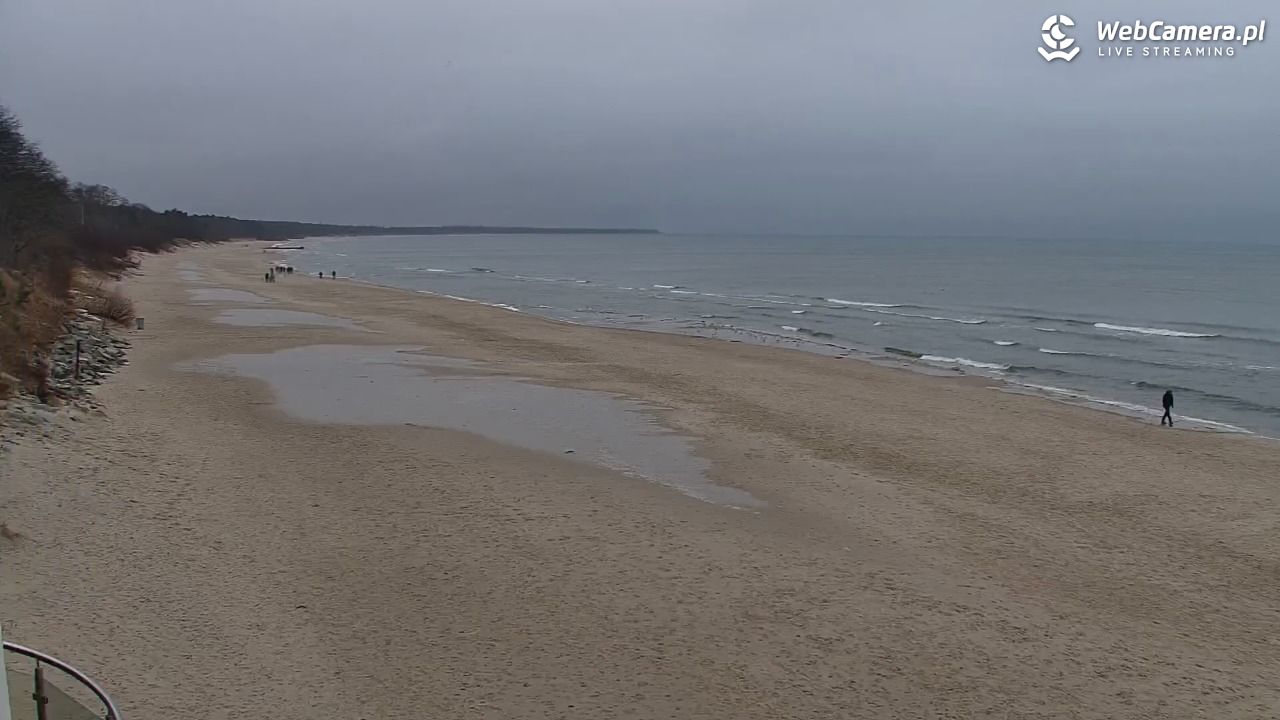 Kołobrzeg - widok na plażę zachodnią - 22 luty 2026, 12:41