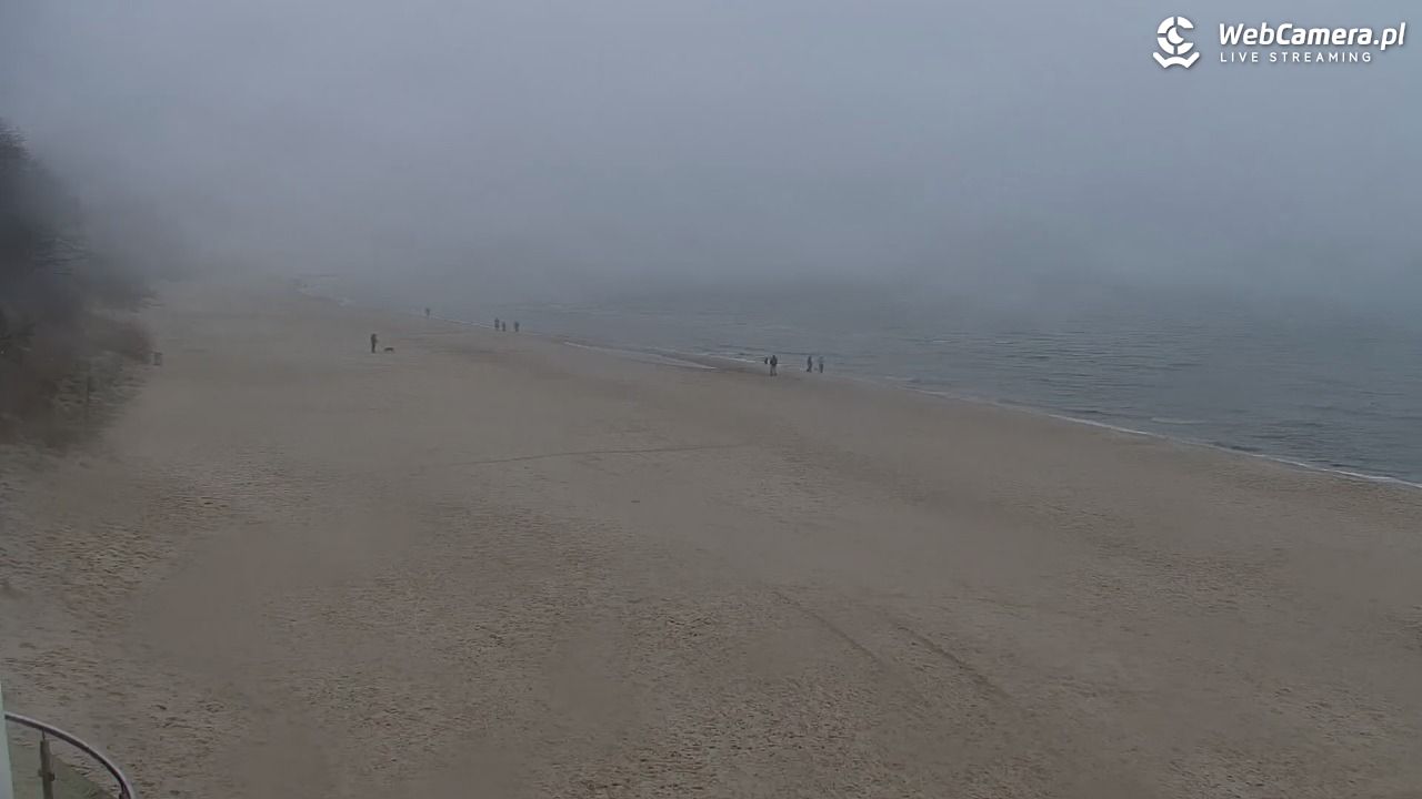 Kołobrzeg - widok na plażę zachodnią - 24 luty 2026, 16:08