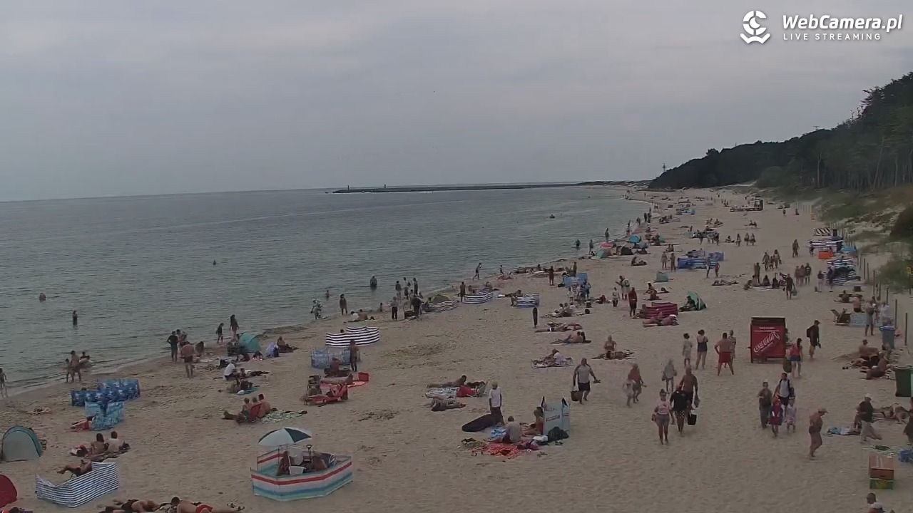 Kołobrzeg - widok na plażę zachodnią - 17 lipiec 2026, 14:46