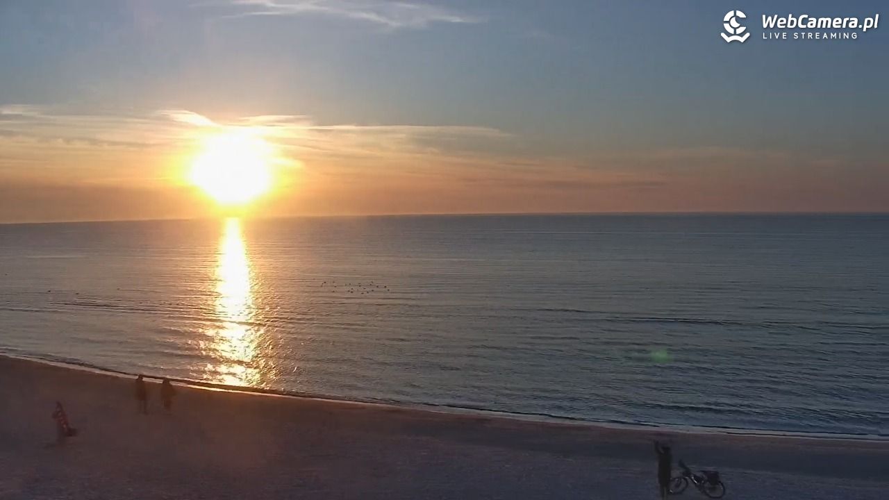 Kołobrzeg - widok na plażę zachodnią - 17 kwiecień 2026, 19:45