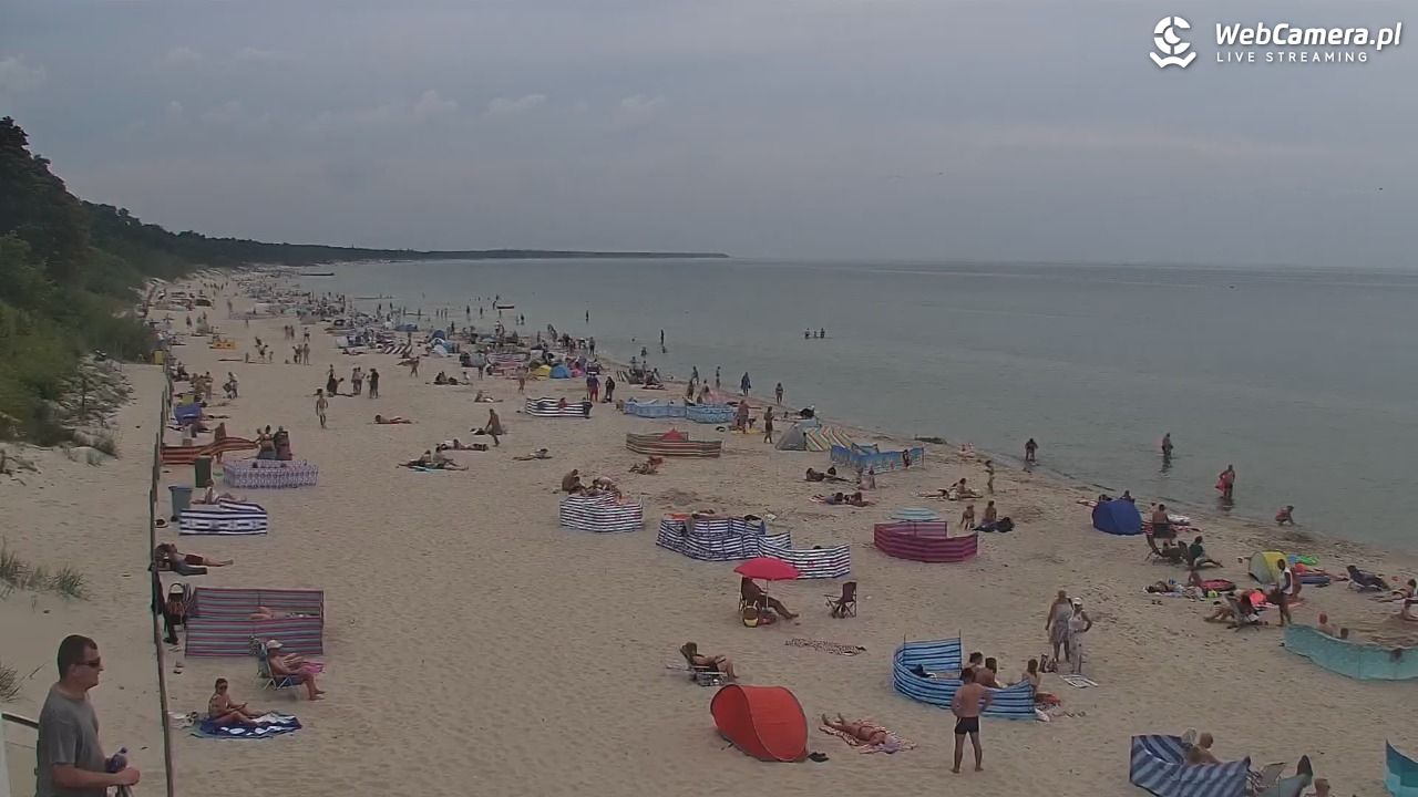Kołobrzeg - widok na plażę zachodnią - 17 lipiec 2026, 14:20