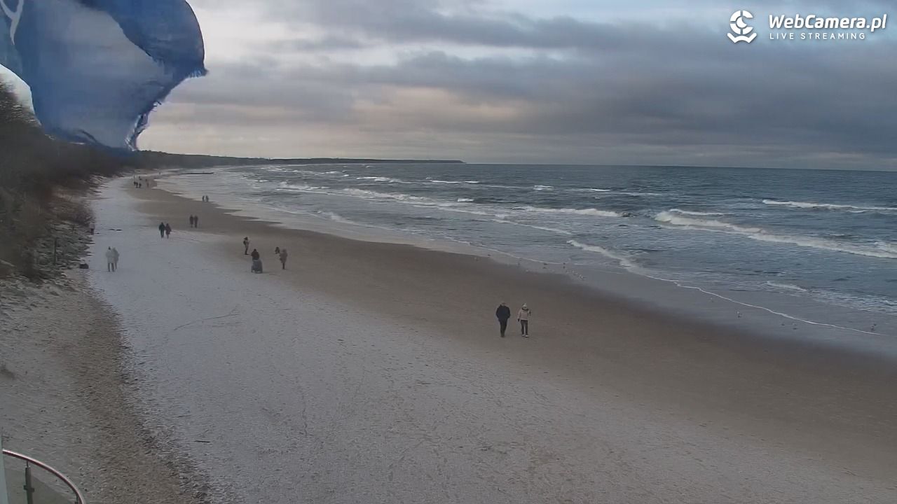 Kołobrzeg - widok na plażę zachodnią - 31 grudzień 2025, 10:15