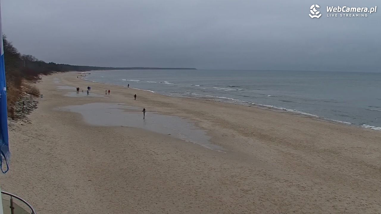 Kołobrzeg - widok na plażę zachodnią - 22 luty 2026, 12:46