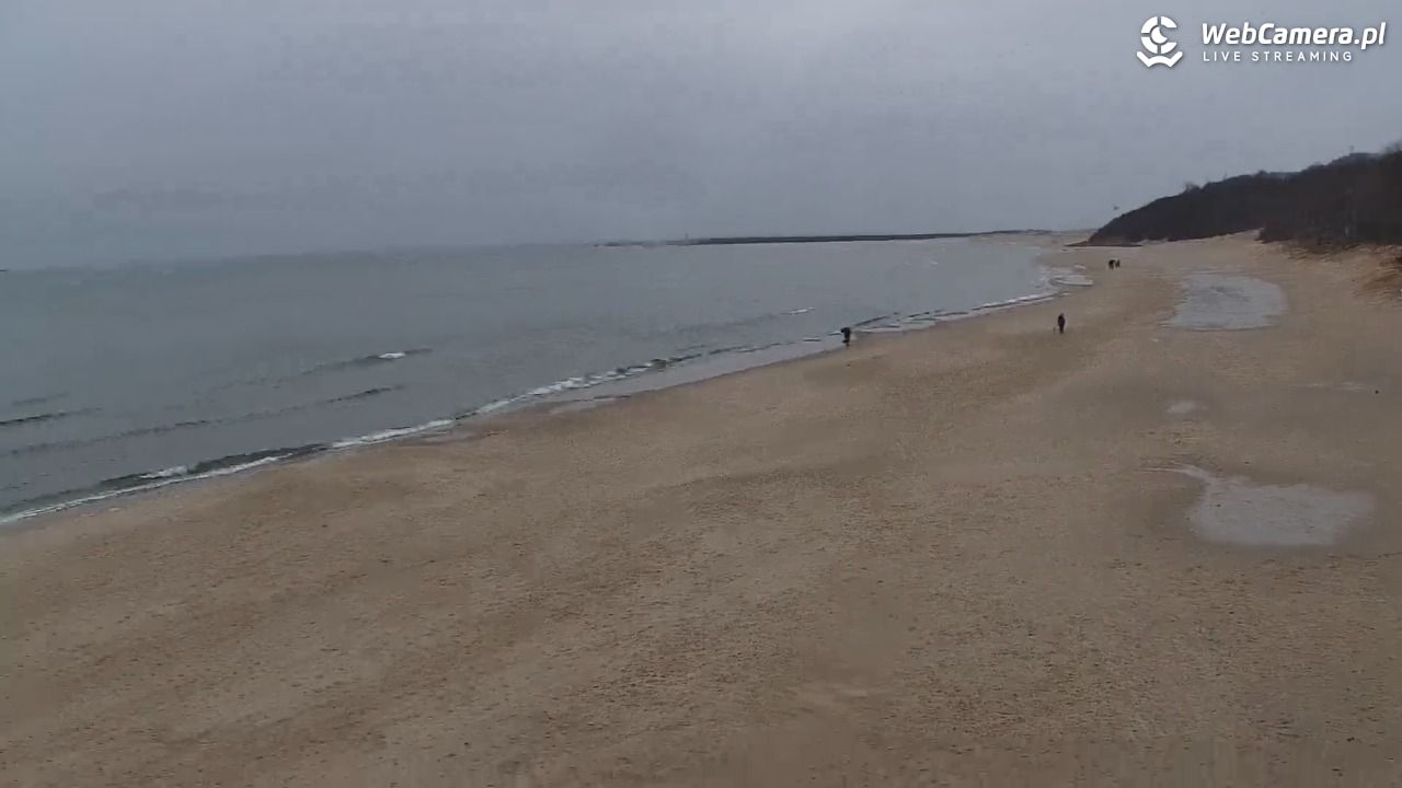Kołobrzeg - widok na plażę zachodnią - 22 luty 2026, 12:34
