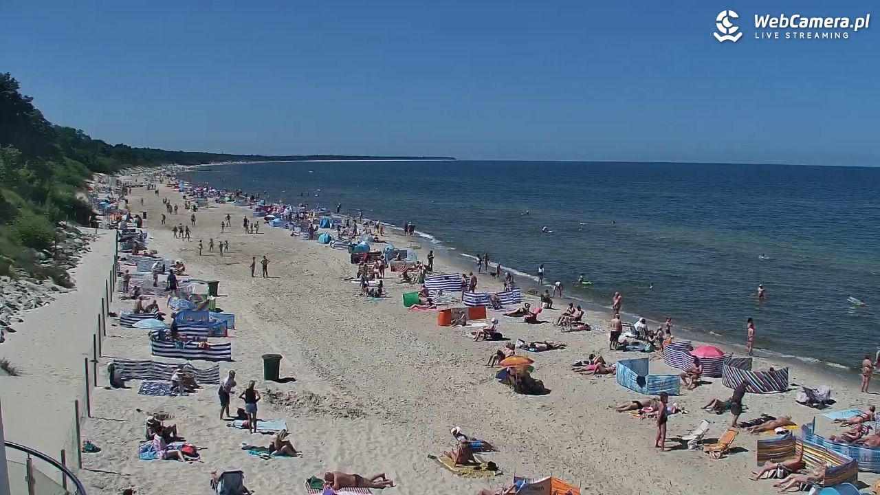 Kołobrzeg - widok na plażę zachodnią - 01 lipiec 2025, 12:20