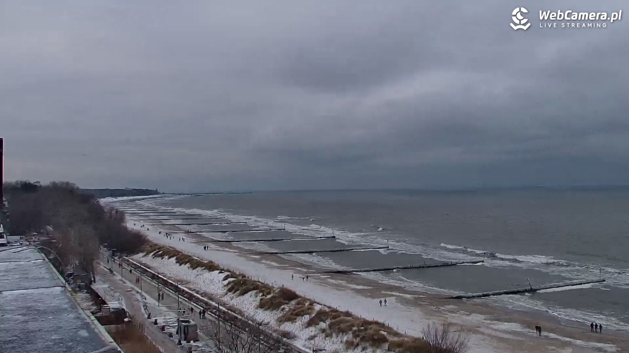 KOŁOBRZEG - widok na plażę - 29 styczeń 2026, 14:48