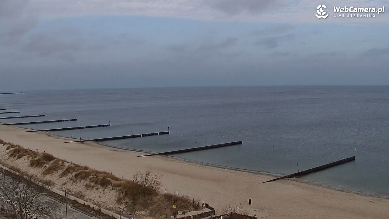 KOŁOBRZEG - widok na plażę - 16 marzec 2026, 08:42