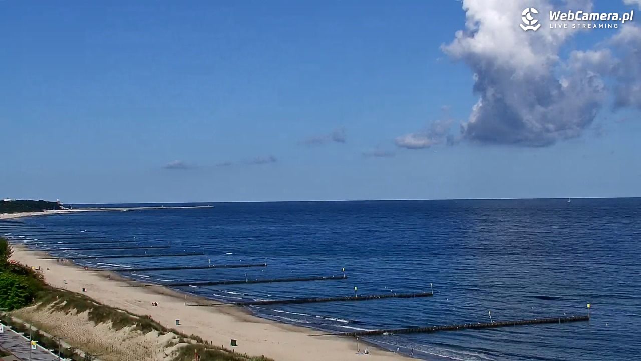 KOŁOBRZEG - widok na plażę - 02 sierpień 2026, 09:05