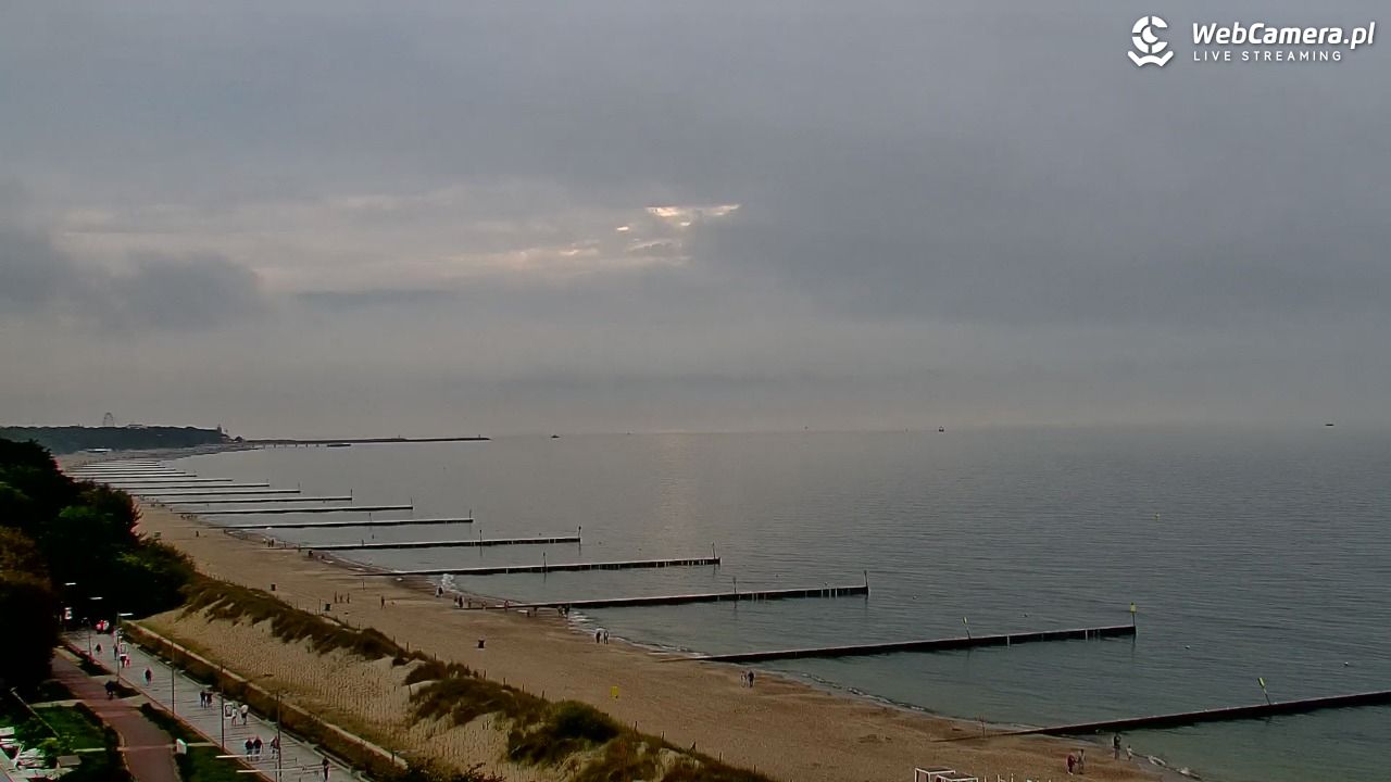 KOŁOBRZEG - widok na plażę - 29 sierpień 2025, 18:38