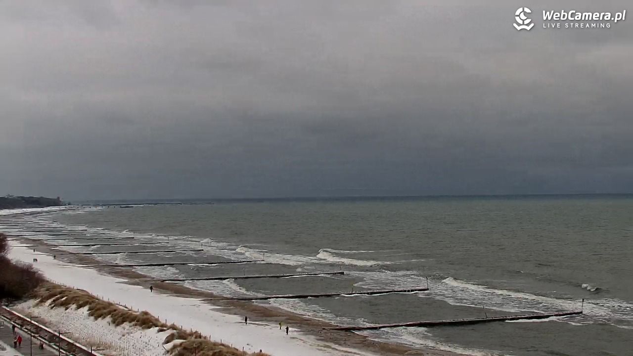 KOŁOBRZEG - widok na plażę - 28 styczeń 2026, 12:25