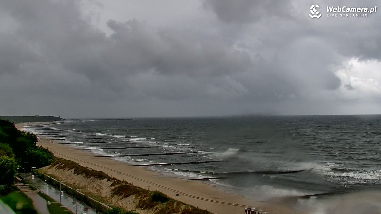 KOŁOBRZEG - widok na plażę - 14 czerwiec 2026, 09:55