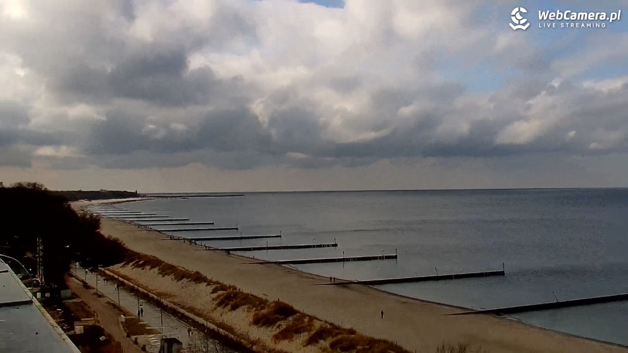 KOŁOBRZEG - widok na plażę - 16 marzec 2026, 13:01