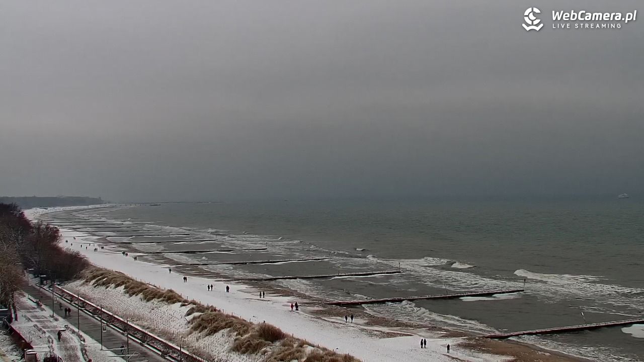 KOŁOBRZEG - widok na plażę - 27 styczeń 2026, 15:49
