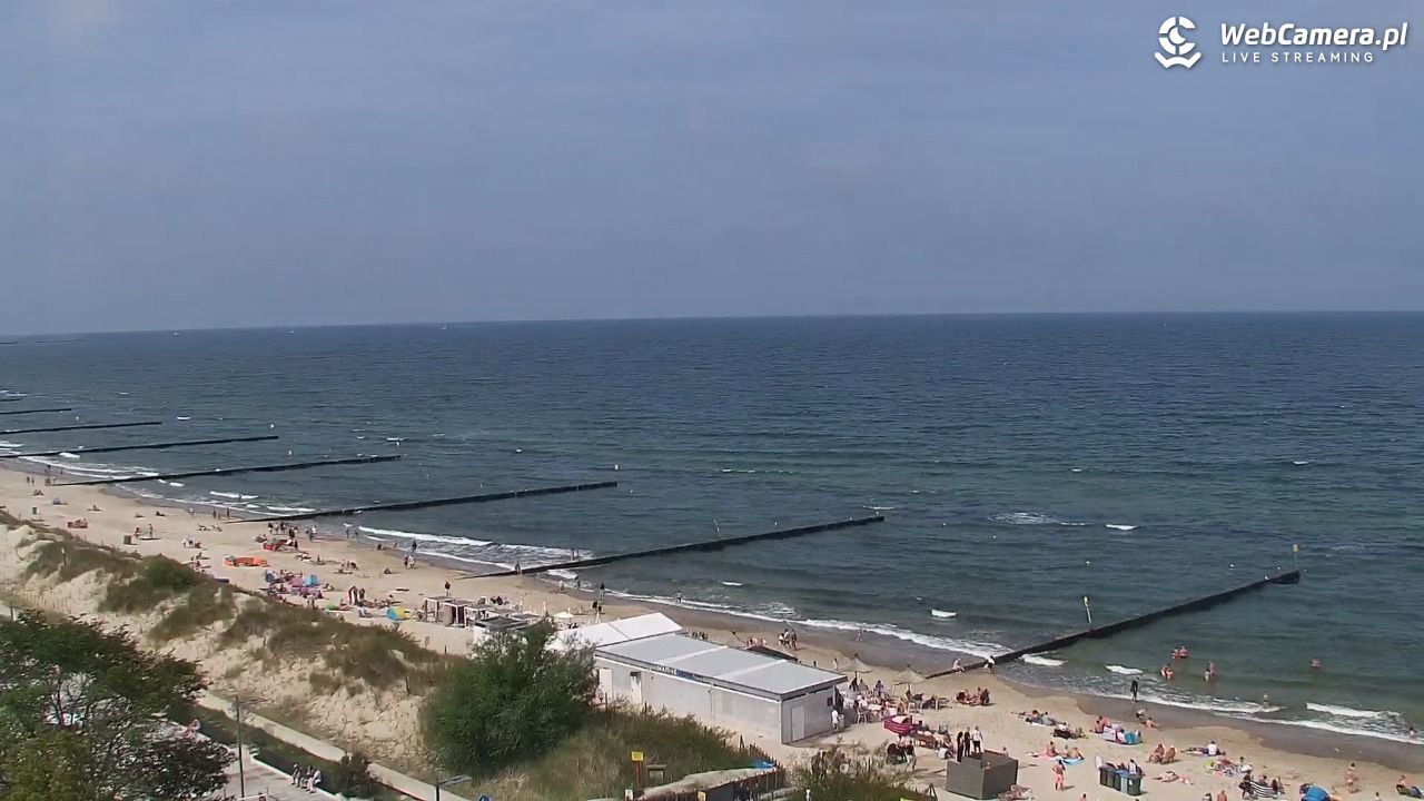 KOŁOBRZEG - widok na plażę - 31 lipiec 2026, 12:25