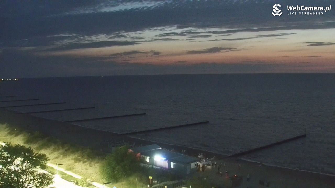 KOŁOBRZEG - widok na plażę - 31 lipiec 2026, 22:08