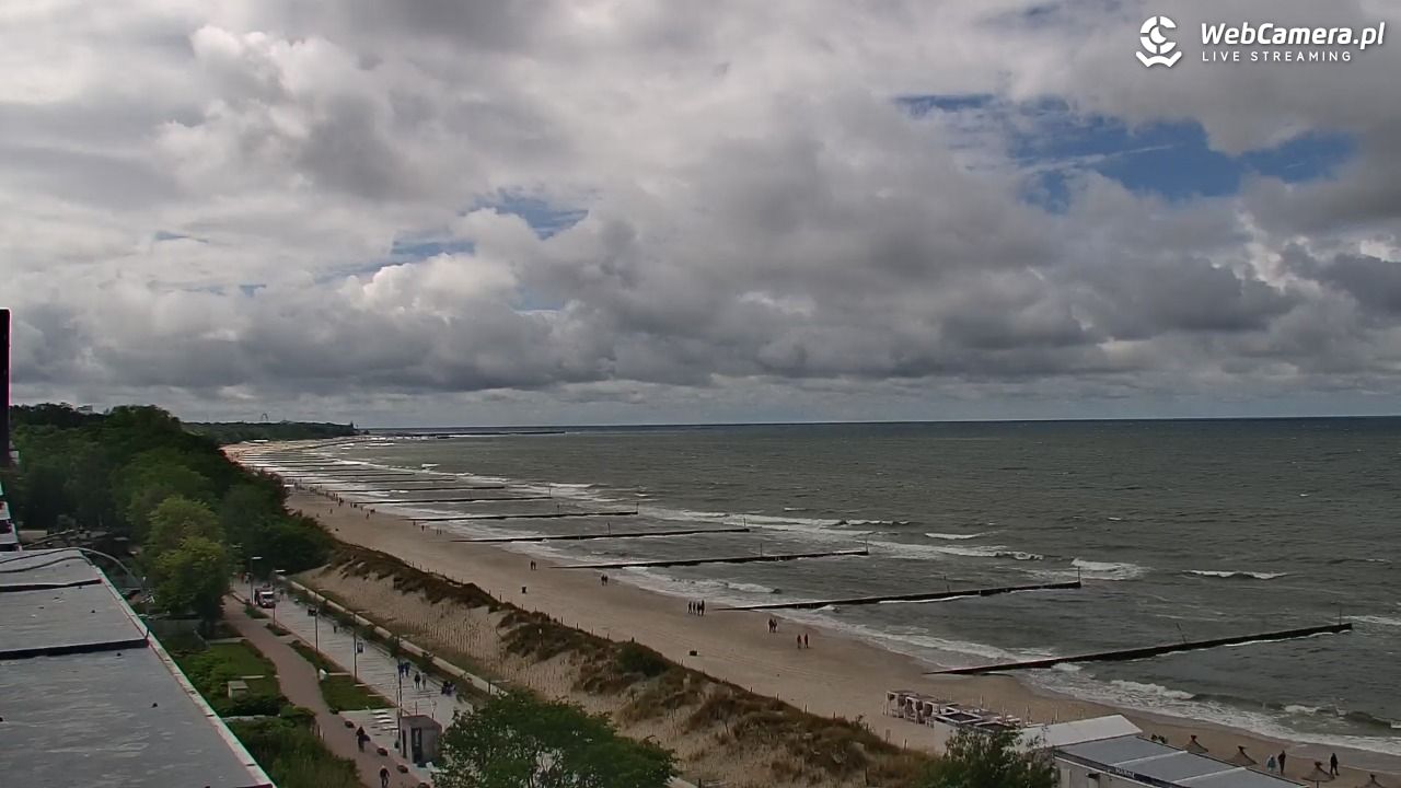 KOŁOBRZEG - widok na plażę - 14 czerwiec 2026, 14:42