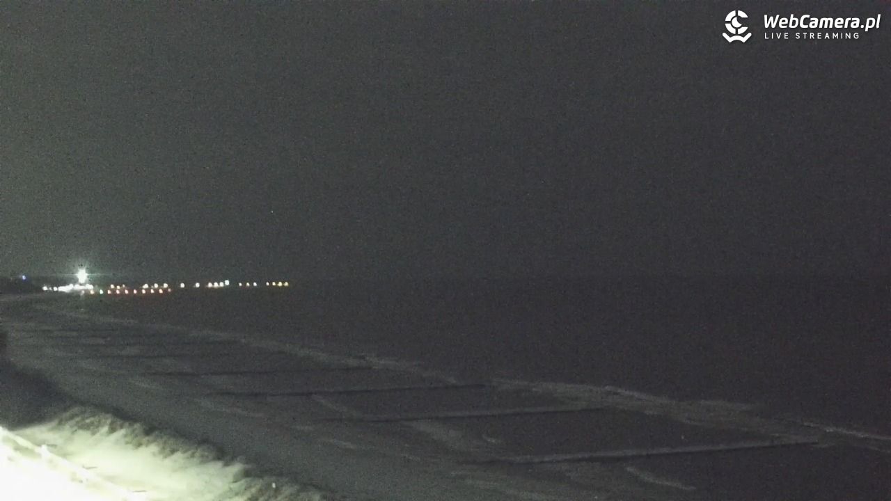 KOŁOBRZEG - widok na plażę - 30 styczeń 2026, 23:51