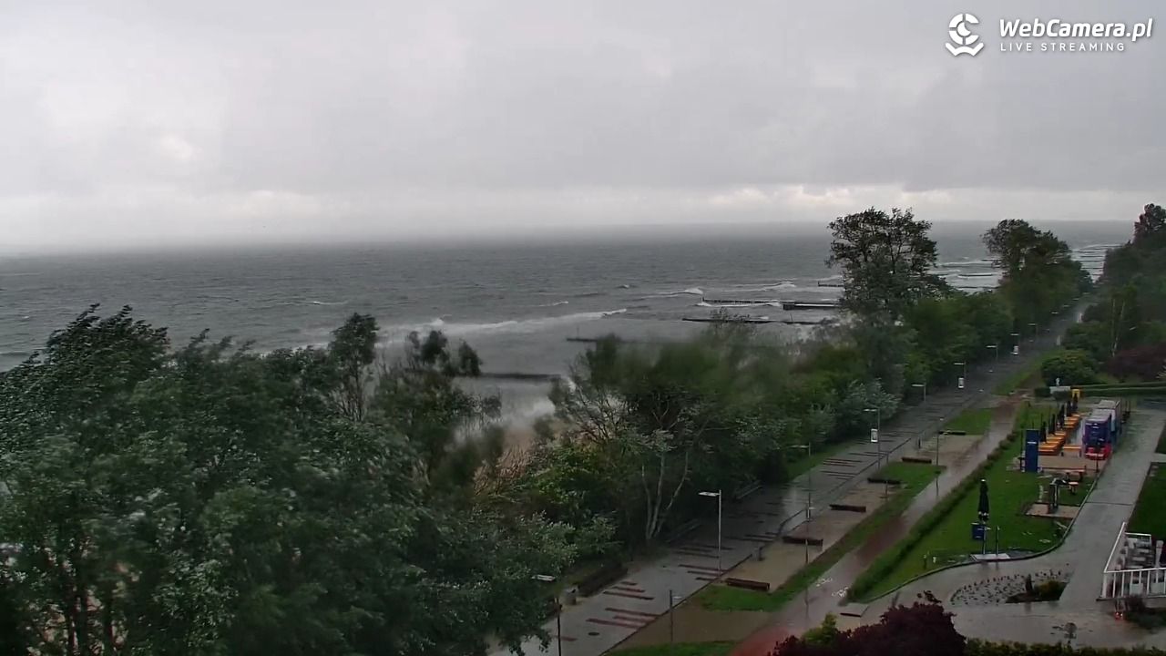KOŁOBRZEG - widok na plażę - 14 czerwiec 2026, 08:55