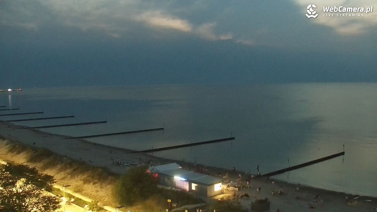 KOŁOBRZEG - widok na plażę - 30 lipiec 2026, 21:51