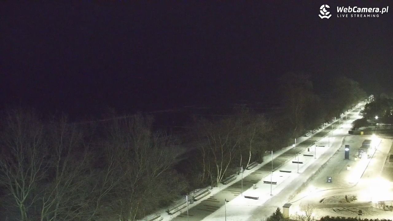 KOŁOBRZEG - widok na plażę - 27 styczeń 2026, 23:45