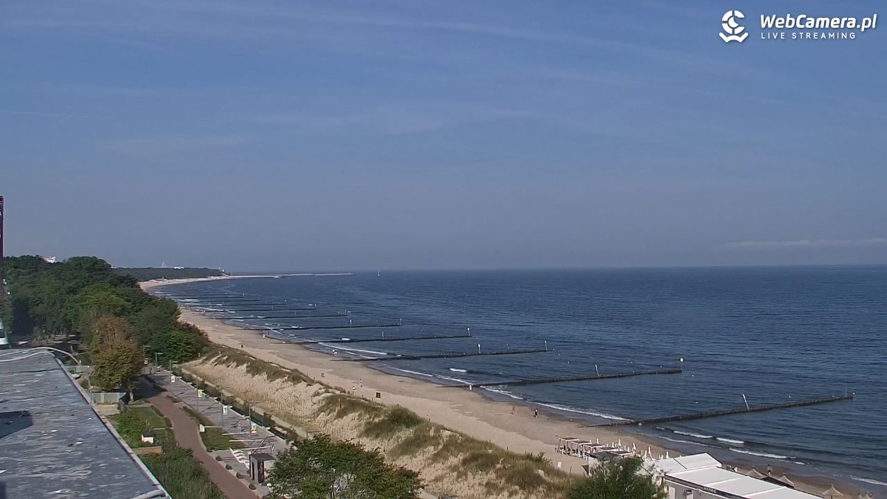 KOŁOBRZEG - widok na plażę - 31 lipiec 2026, 08:30