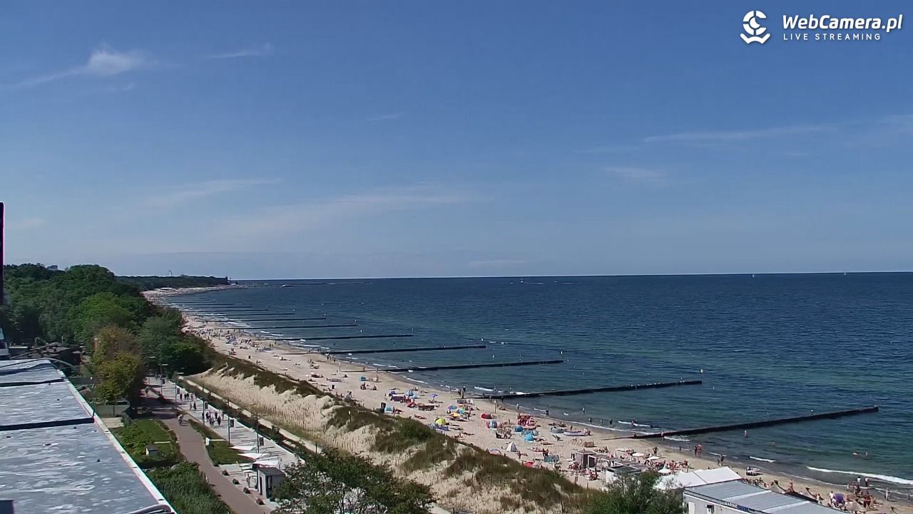 KOŁOBRZEG - widok na plażę - 02 sierpień 2026, 13:15