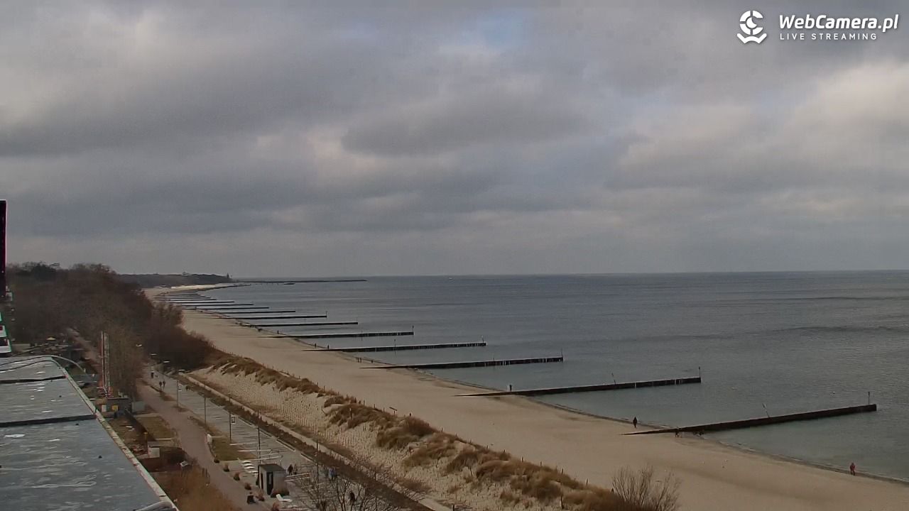 KOŁOBRZEG - widok na plażę - 16 marzec 2026, 11:17
