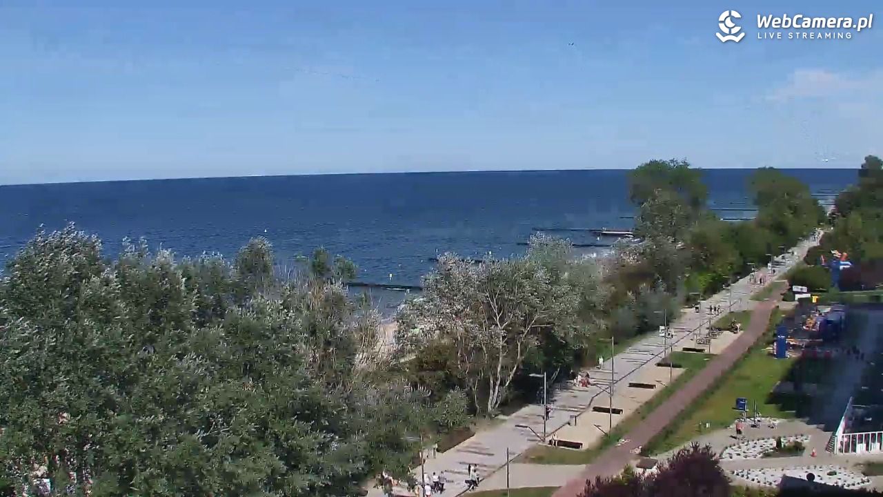KOŁOBRZEG - widok na plażę - 02 sierpień 2026, 14:25