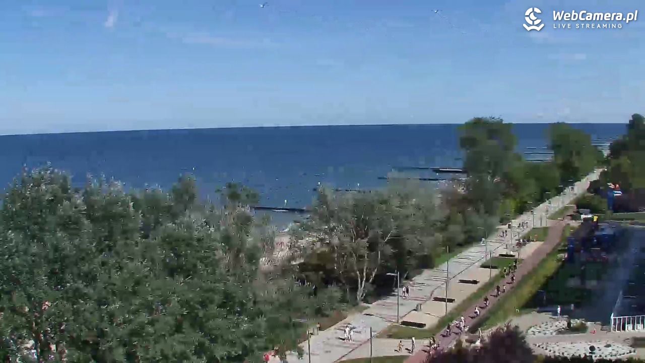 KOŁOBRZEG - widok na plażę - 02 sierpień 2026, 13:15