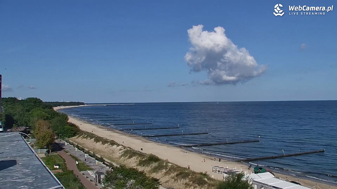 KOŁOBRZEG - widok na plażę - 02 sierpień 2026, 08:58