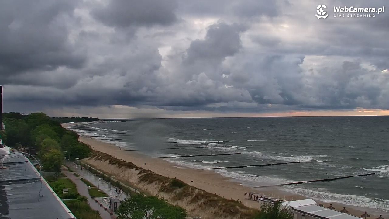KOŁOBRZEG - widok na plażę - 14 czerwiec 2026, 20:29