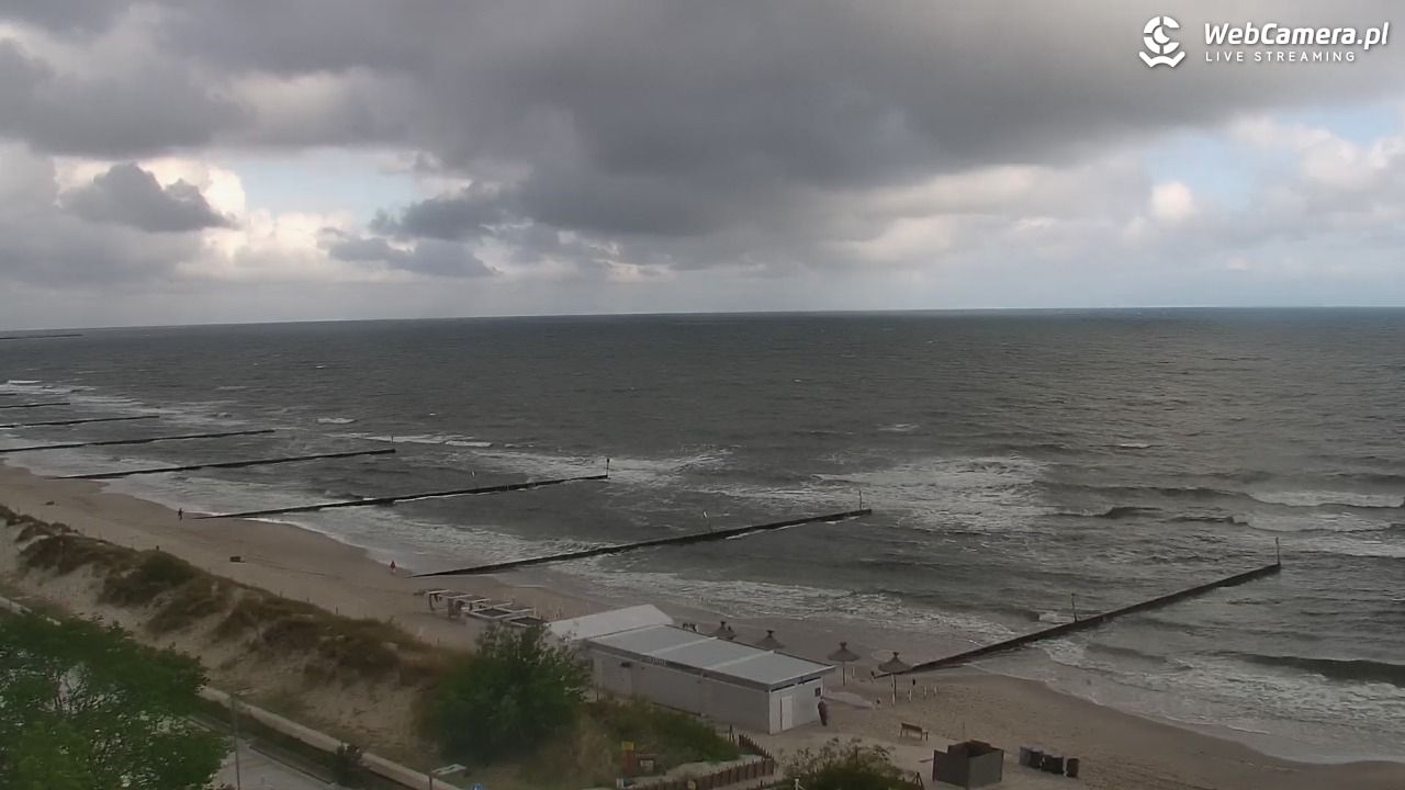KOŁOBRZEG - widok na plażę - 16 czerwiec 2026, 07:45