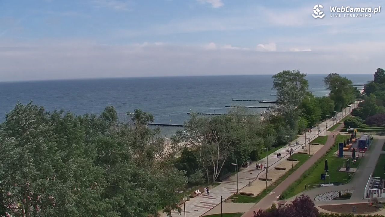KOŁOBRZEG - widok na plażę - 18 czerwiec 2026, 11:08