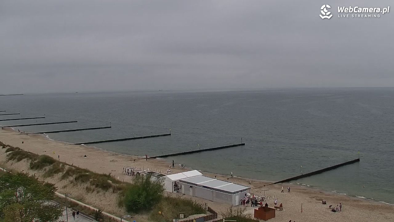 KOŁOBRZEG - widok na plażę - 29 sierpień 2025, 13:43