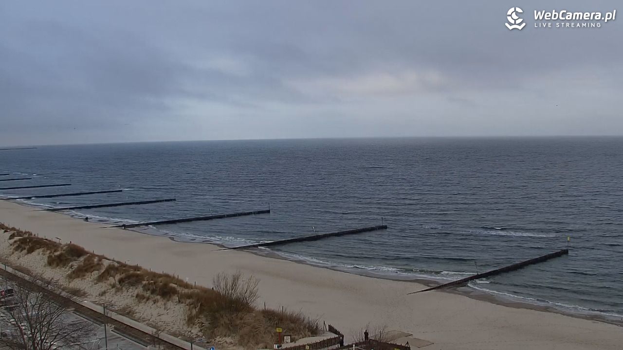 KOŁOBRZEG - widok na plażę - 17 marzec 2026, 08:19