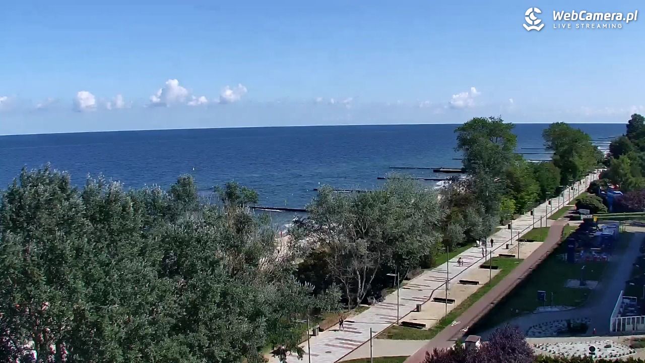 KOŁOBRZEG - widok na plażę - 02 sierpień 2026, 11:20
