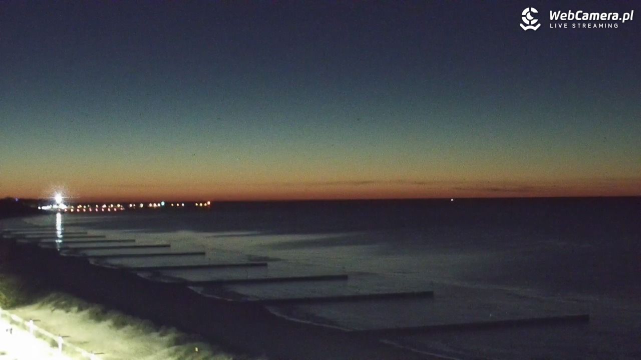 KOŁOBRZEG - widok na plażę - 19 październik 2025, 19:08
