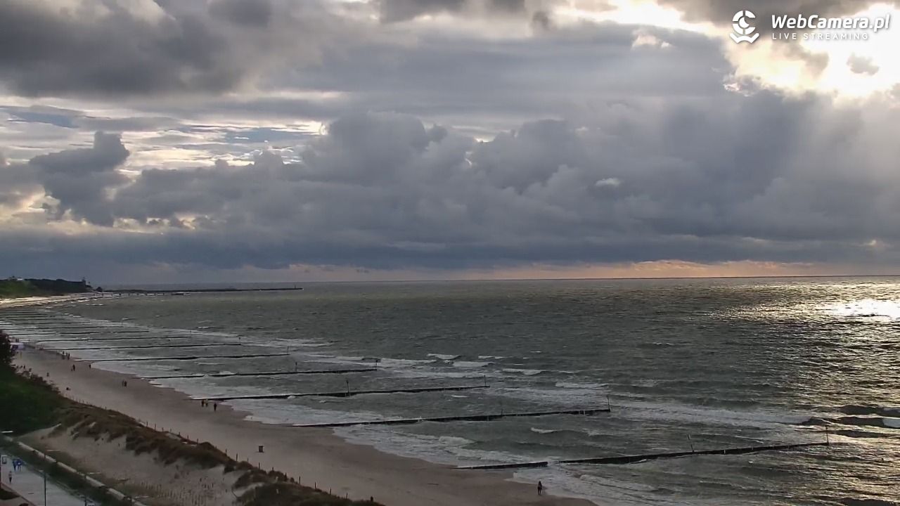 KOŁOBRZEG - widok na plażę - 14 czerwiec 2026, 19:52
