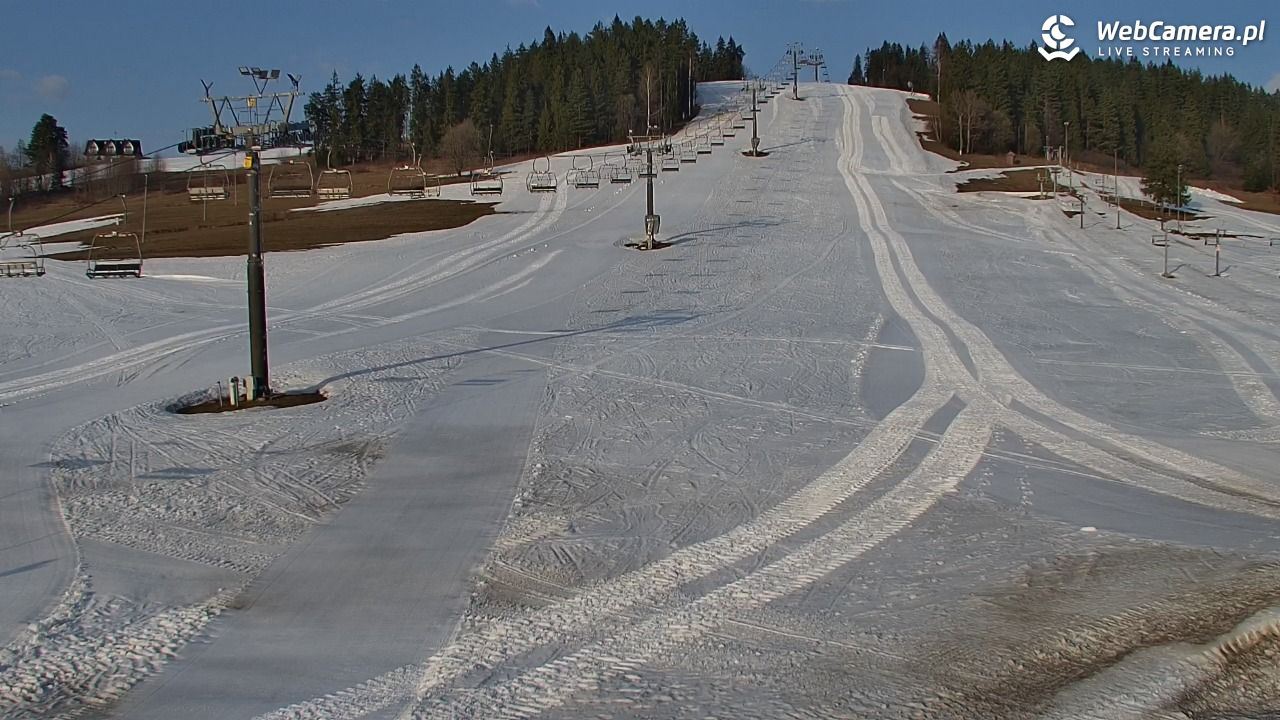 KOZINIEC SKI - widok na kolej i orczyk - 10 marzec 2026, 16:24