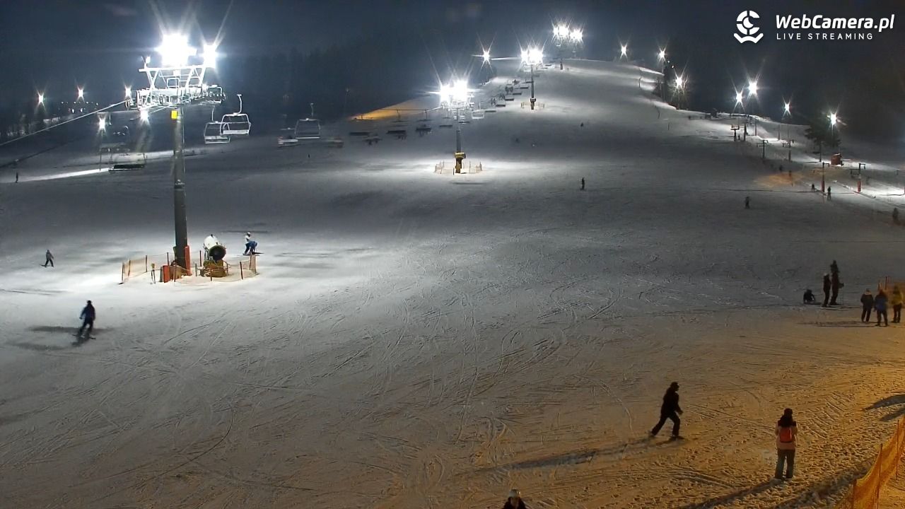 KOZINIEC SKI - widok na kolej i orczyk - 04 luty 2026, 17:25