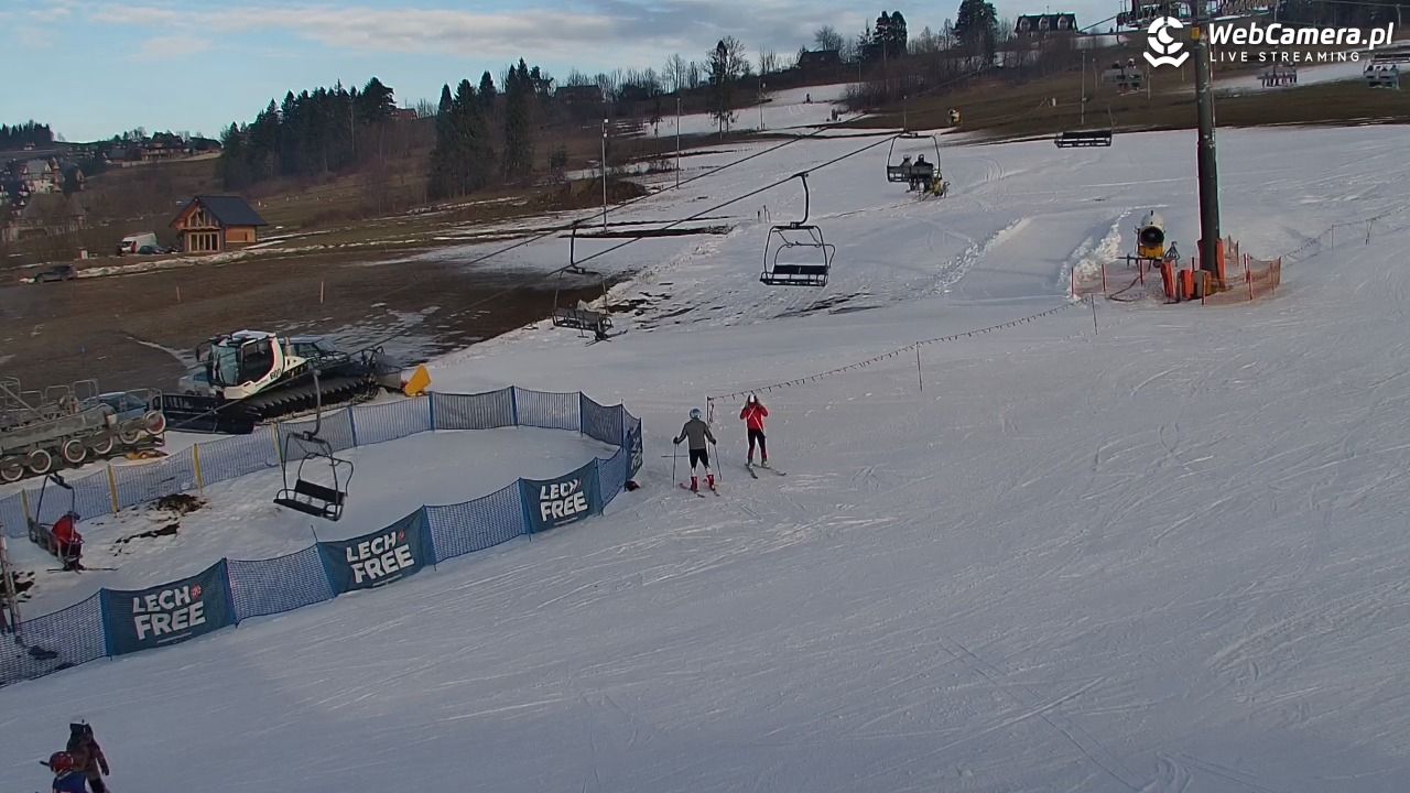 KOZINIEC SKI - widok na kolej i orczyk - 18 grudzień 2025, 10:15