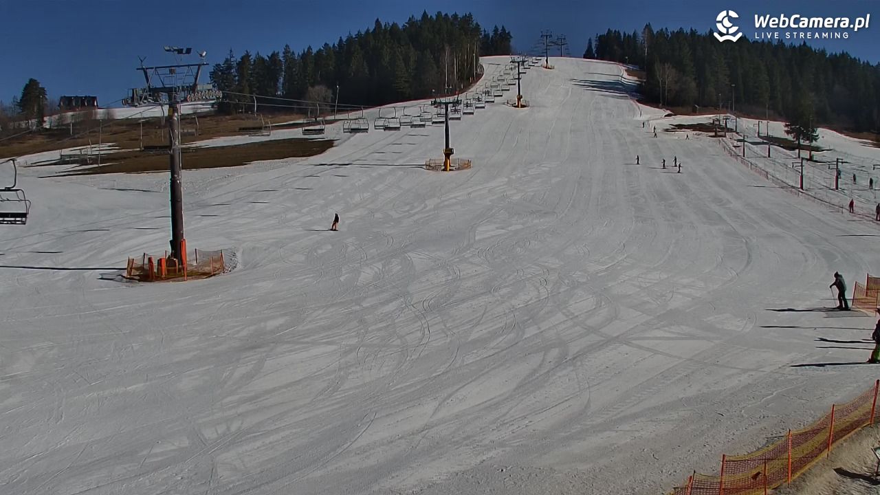 KOZINIEC SKI - widok na kolej i orczyk - 06 marzec 2026, 09:34