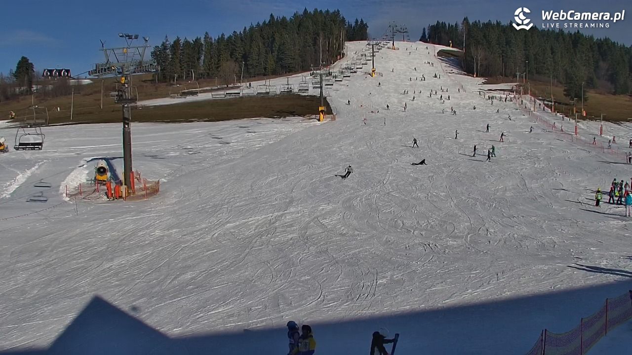 KOZINIEC SKI - widok na kolej i orczyk - 18 grudzień 2025, 12:58